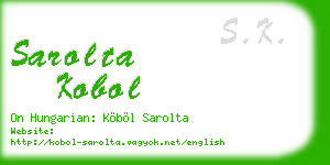 sarolta kobol business card