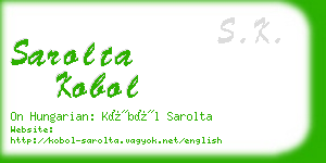 sarolta kobol business card